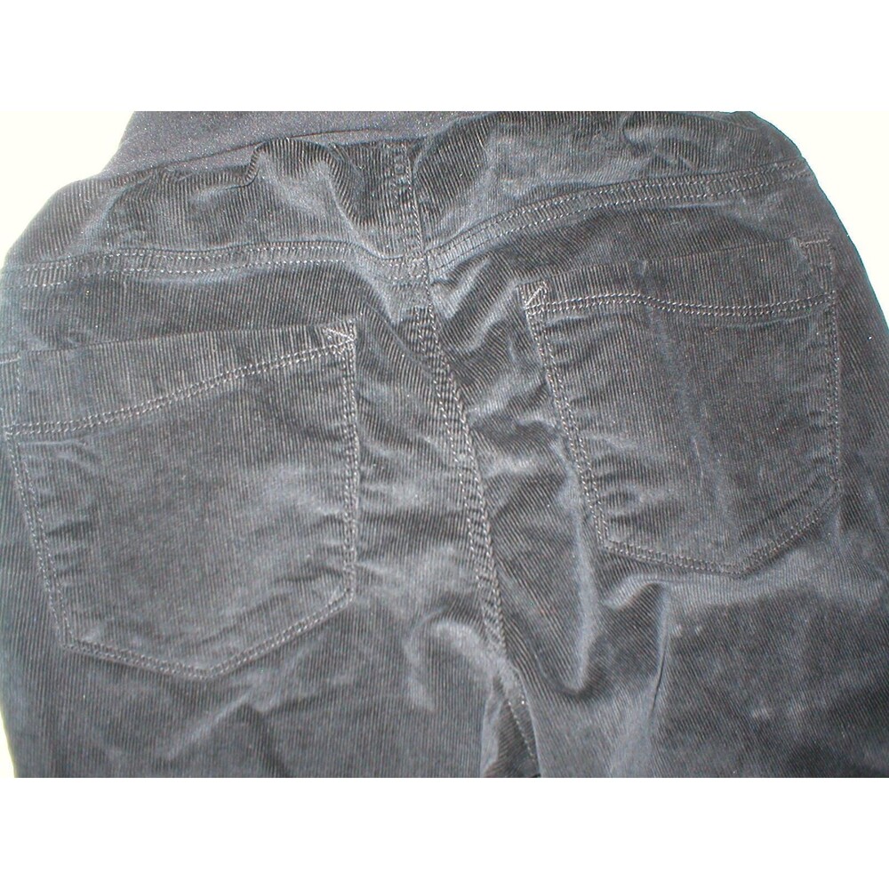 New Womens Maternity Motherhood Twill Velvet Pants Boot S Black Small Corduroy